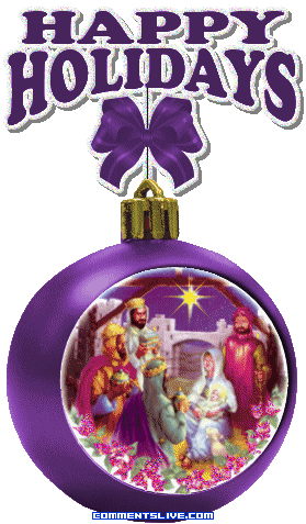 Purple Christmas Nativity