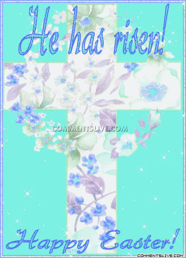 Easter Cross Blue Flower picture