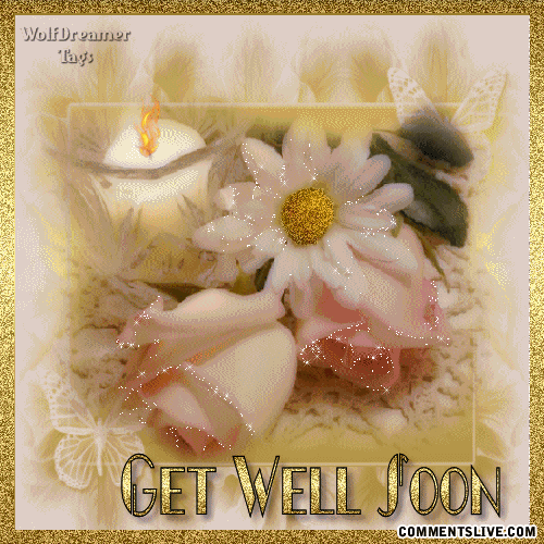 Get Well Candle Flower Picture