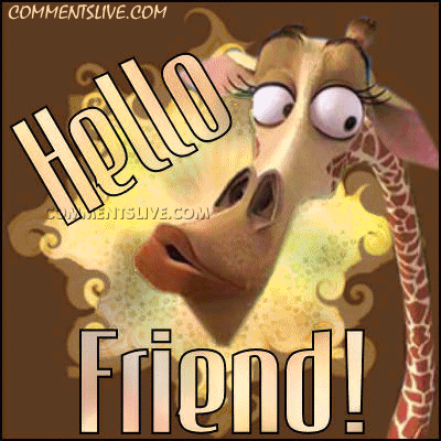 Hello Friend Giraffe Picture