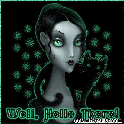 Hello Lady Cat Picture