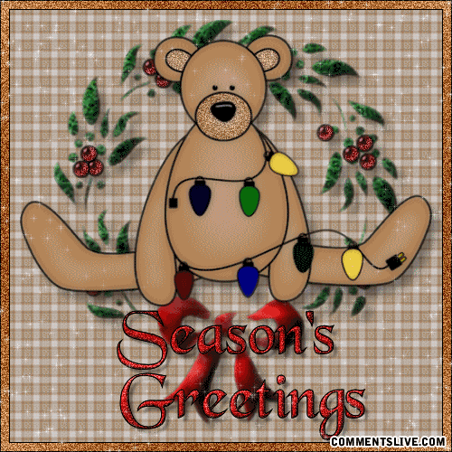 Seasons Greetings Lights Bear picture