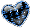 Black Blue Heart Picture