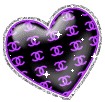 Black Purple Heart Picture