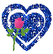 Blue Flower Heart Picture