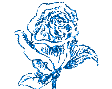 Blue Glitter Flower Picture