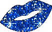 Blue Glitter Lips Picture