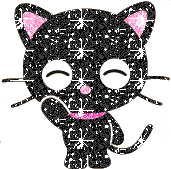 Pink Black Cat Picture