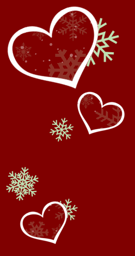 Heart Snowflakes Red