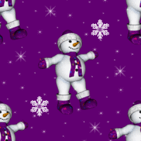 Purple Snowman