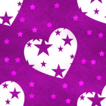 Heart Stars Purple