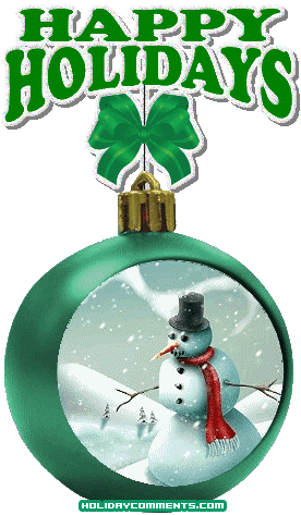 Green Christmas Snowman Picture