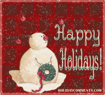 Red Holiday Snowman Picture