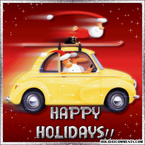 Santa On Car Picture