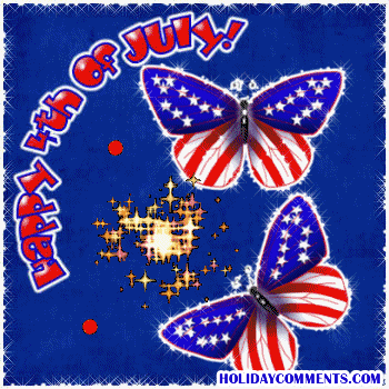 Happy July Fourth Butterfly Picture