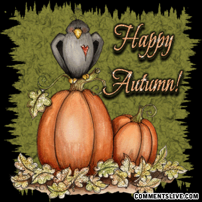 Happy Autumn Bird Picture